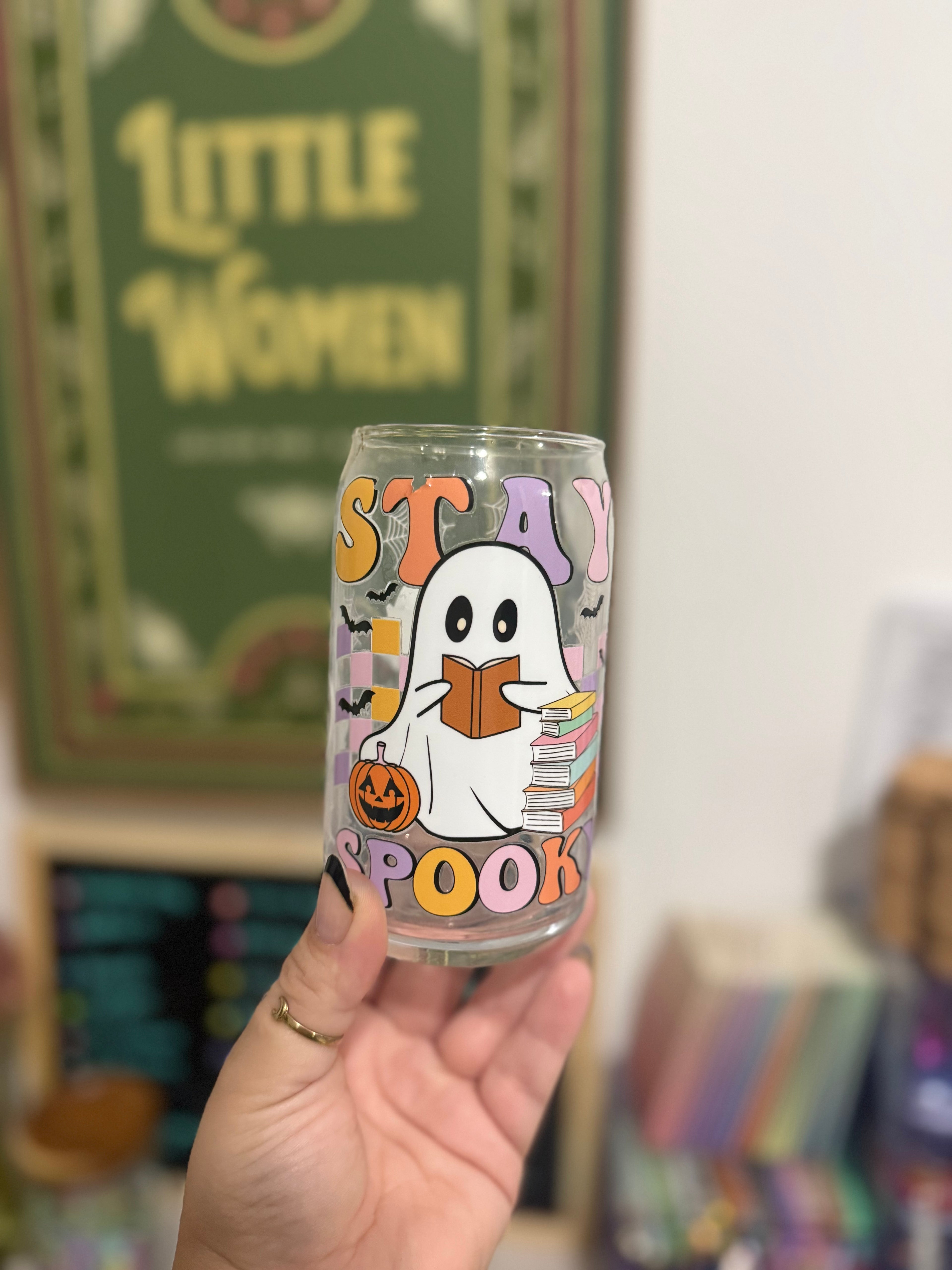 Glass Can Cup - Stay Spooky