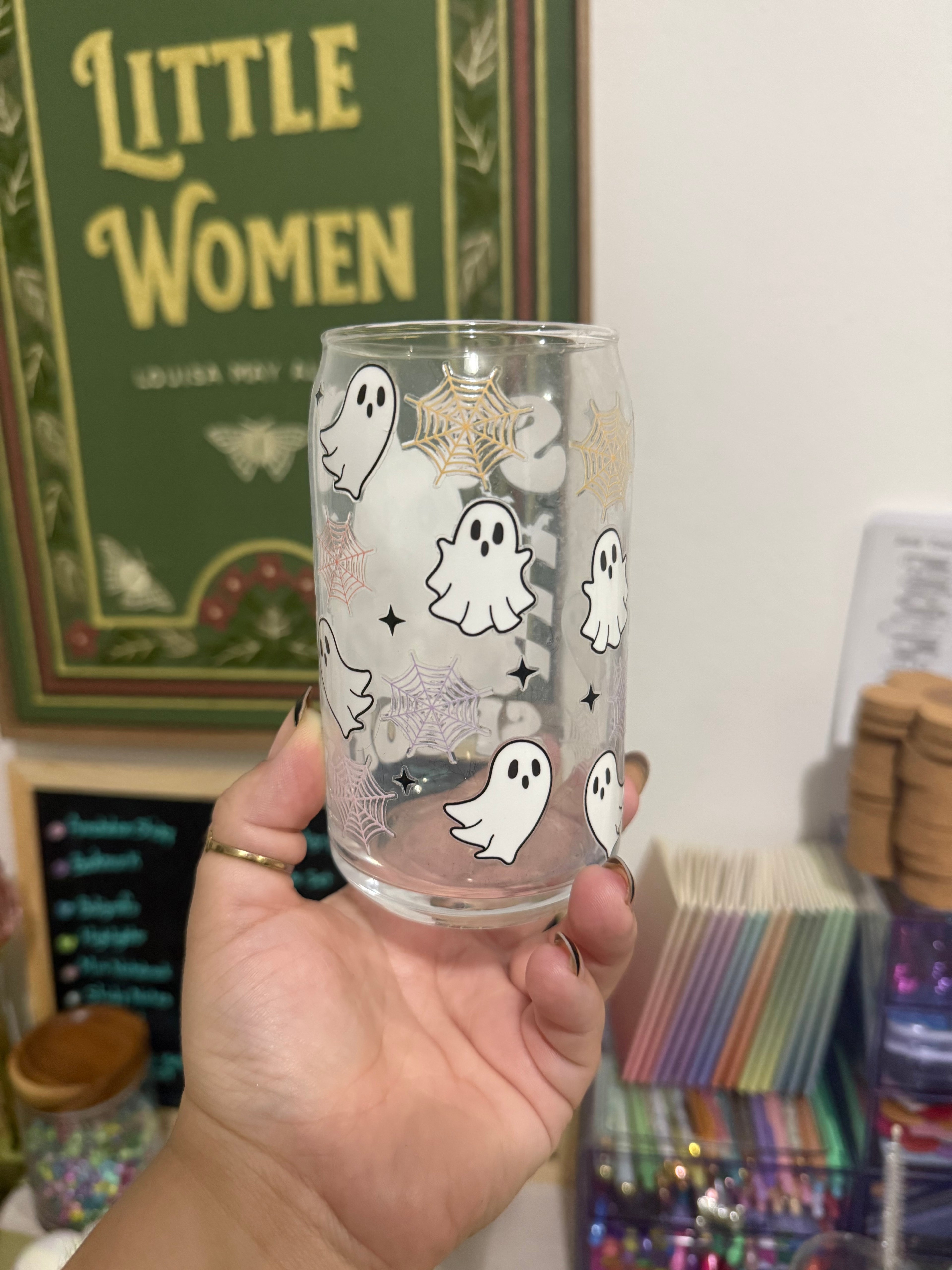 Glass Can Cup - Stay Spooky