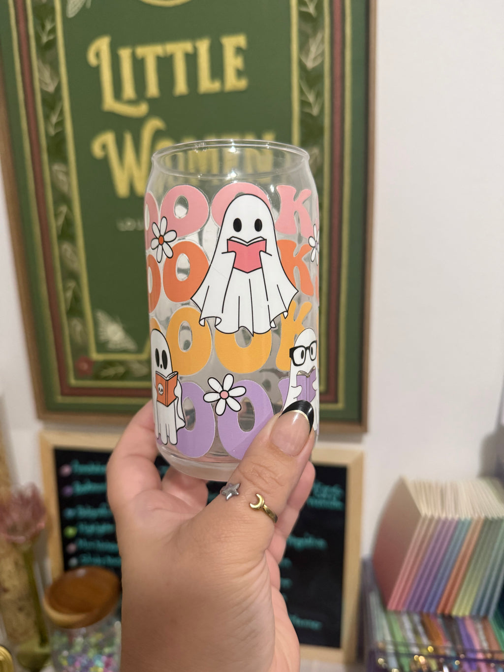 Glass Can Cup - Booooks