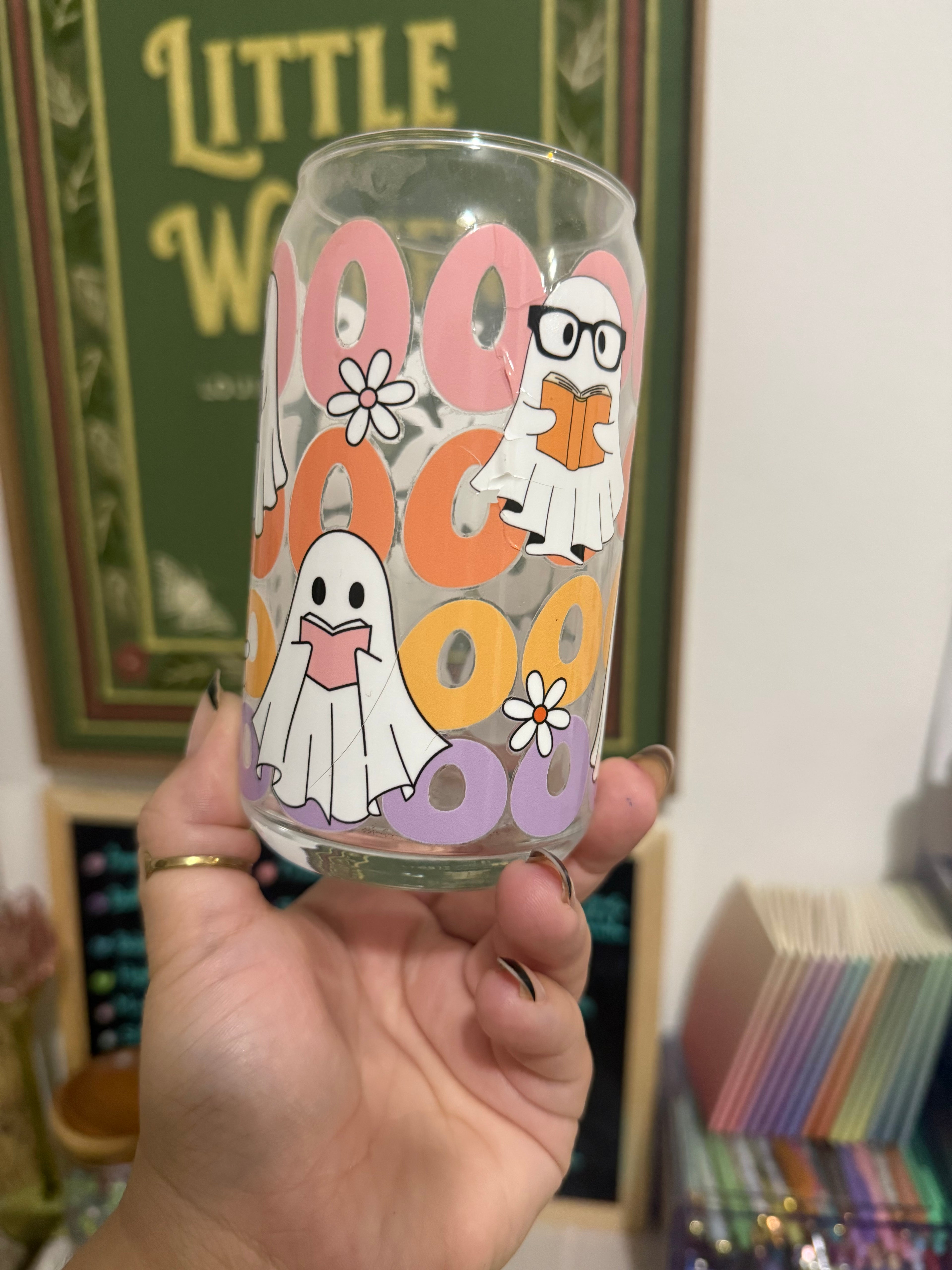Glass Can Cup - Booooks