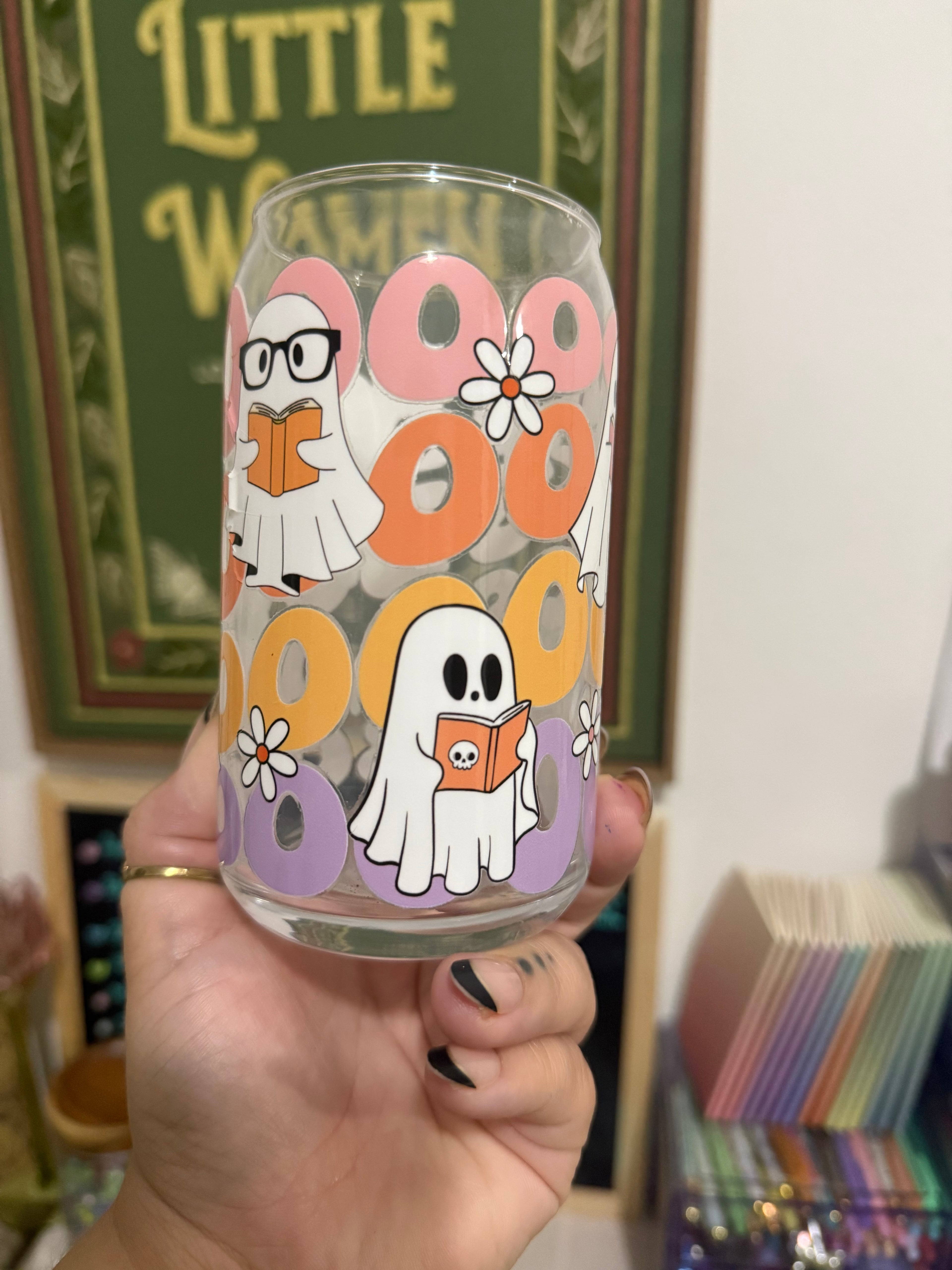 Glass Can Cup - Booooks