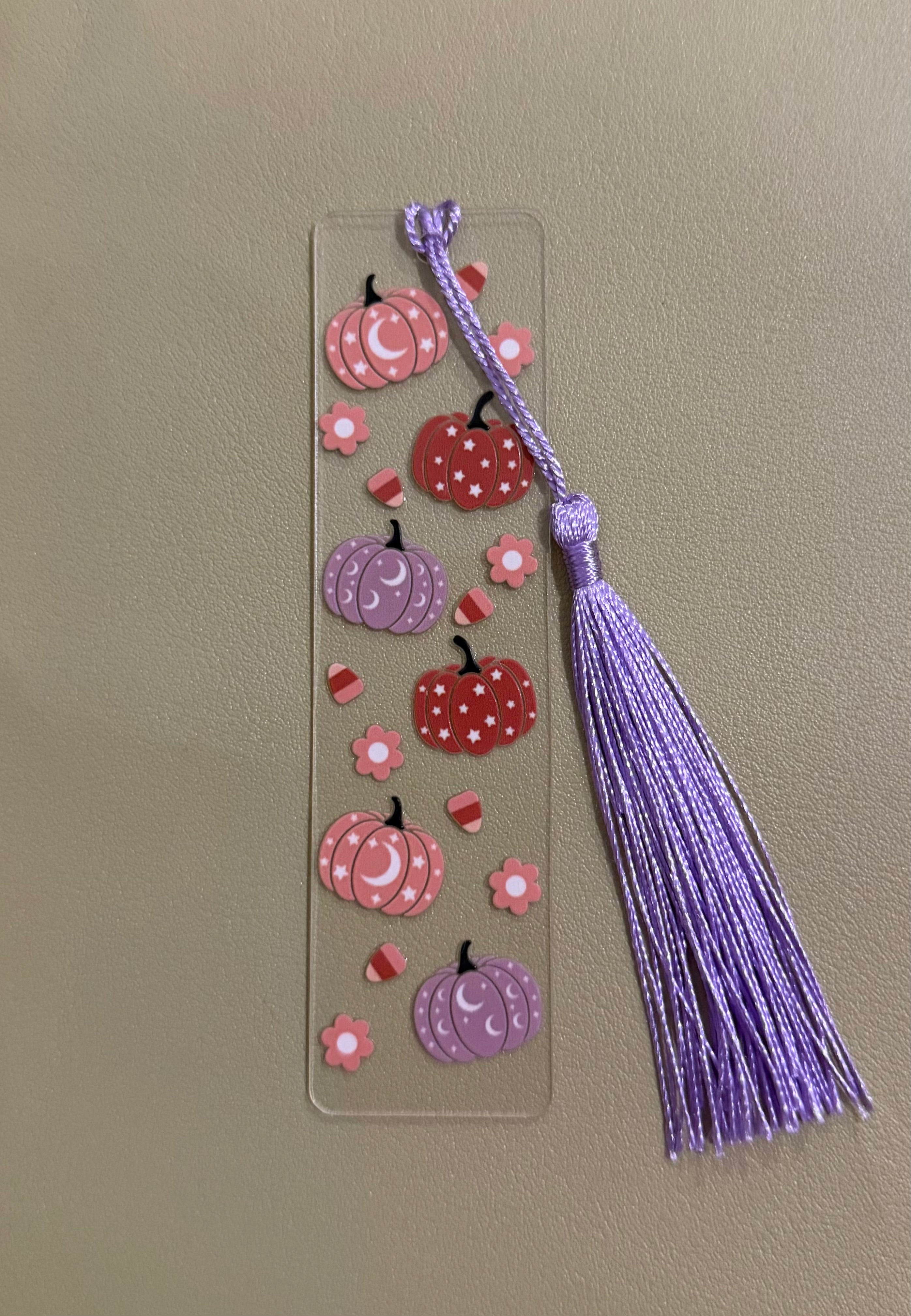 Bookmark de Acrílico - Fall Pumpkins